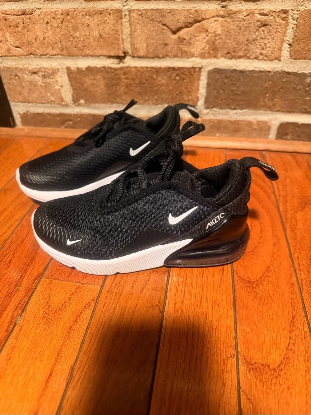 Nike Kids Black and White Air Max 270 Style Sneakers